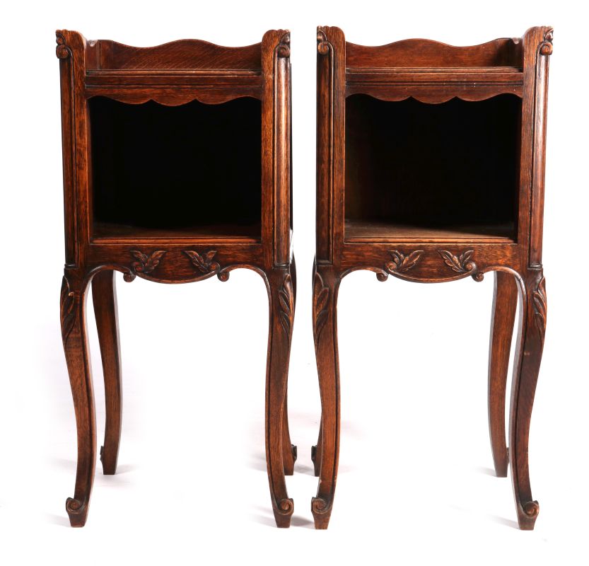 A PAIR CIRCA 1900 COUNTRY FRENCH NIGHT STANDS