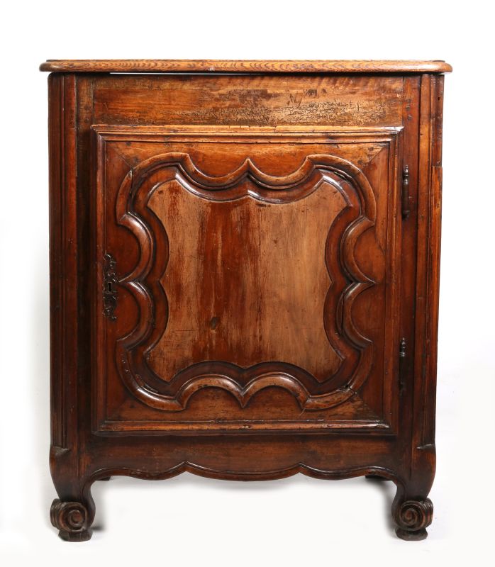 AN 18TH CENTURY COUNTRY FRENCH ONE DOOR CABINET