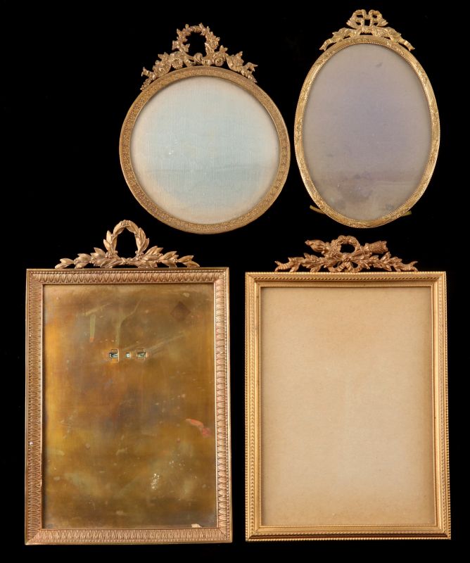 FOUR GOOD CIRCA 1900 FRENCH ORMOLU FRAMES