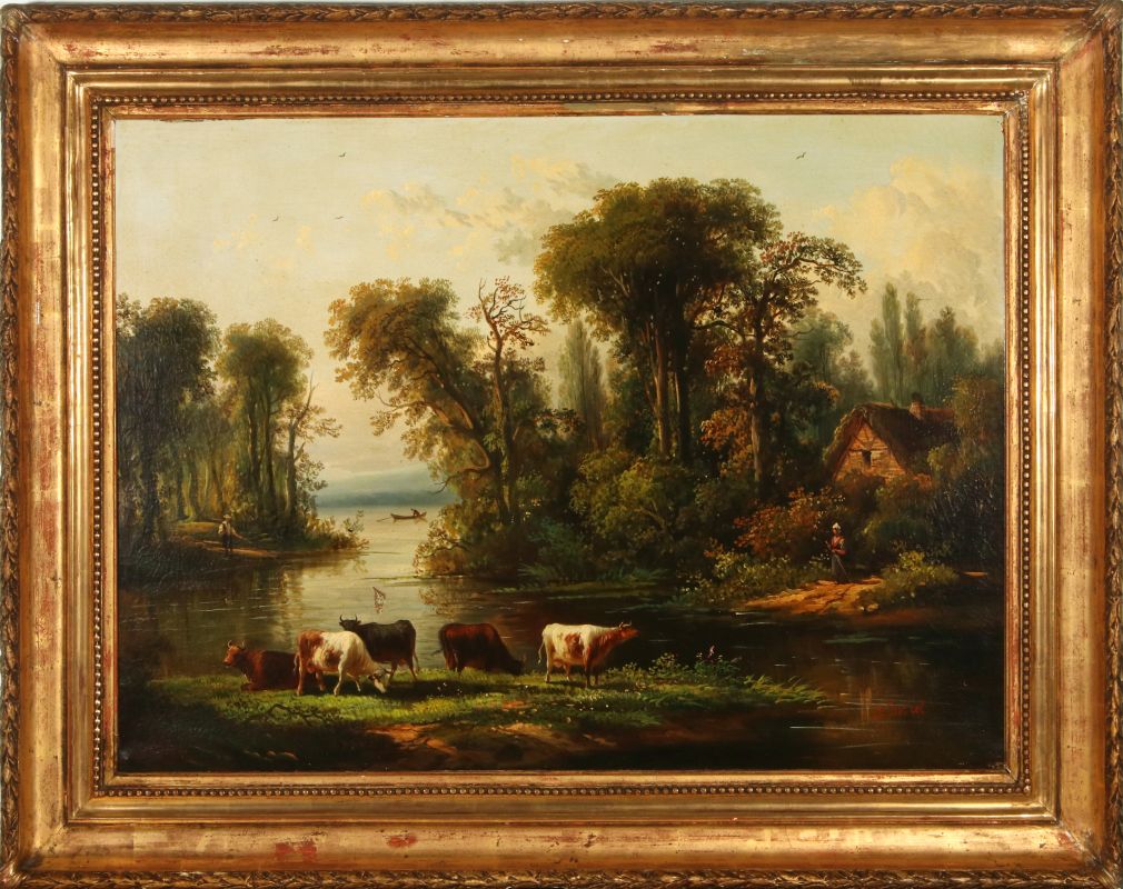 A 19TH CENTURY BRITISH SCHOOL PASTORAL LANDSCAPE