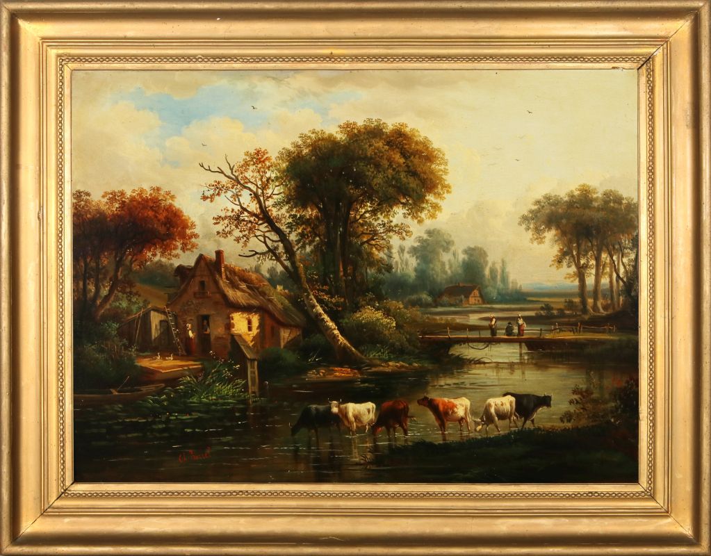 A 19TH CENTURY BRITISH SCHOOL PASTORAL LANDSCAPE