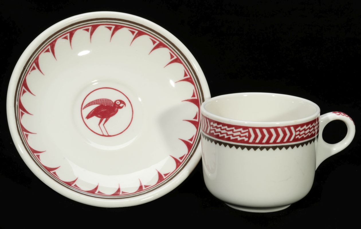 AT&SF SANTA FE RR MIMBRENO COFFEE CUP AND SAUCER