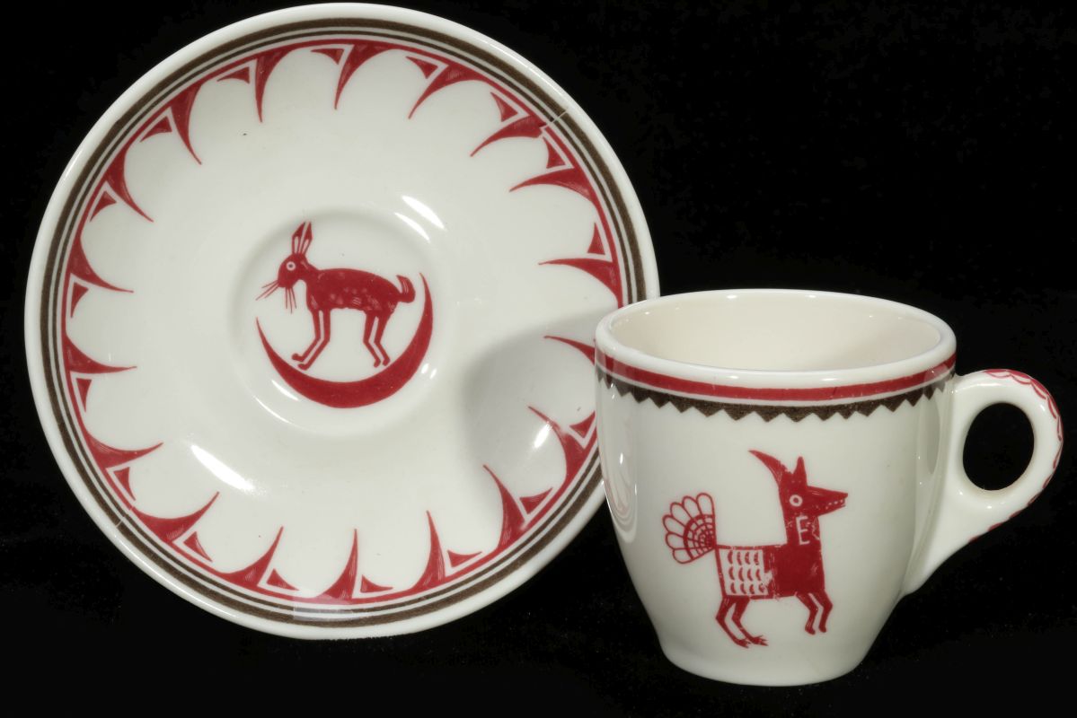 AT&SF SANTA FE MIMBRENO DEMITASSE CUP AND SAUCER