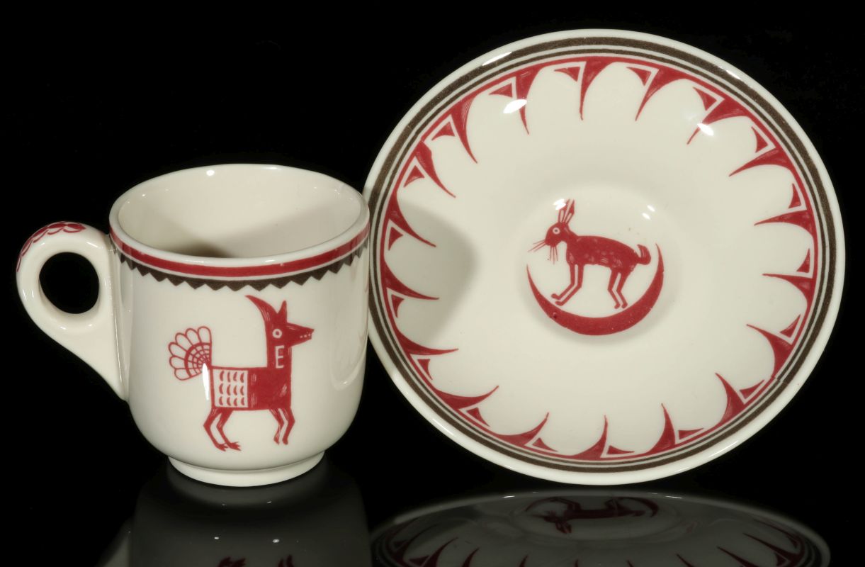 AT&SF SANTA FE MIMBRENO DEMITASSE CUP AND SAUCER