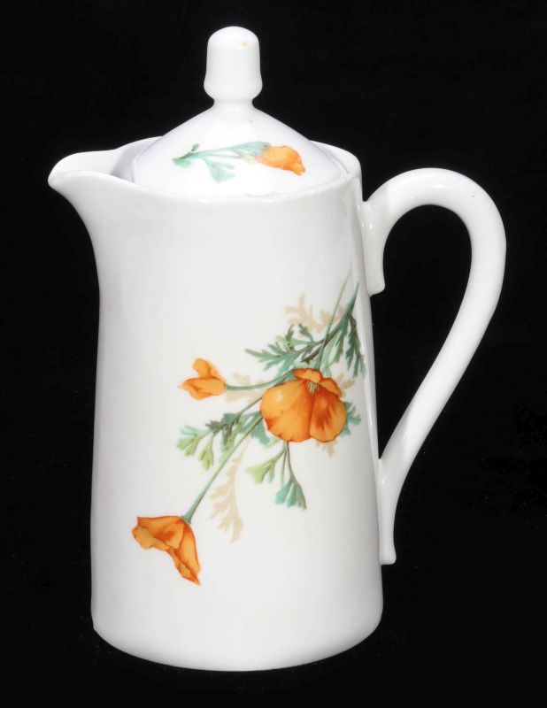 AT&SF SANTA FE RR CALIFORNIA POPPY CHOCOLATE POT