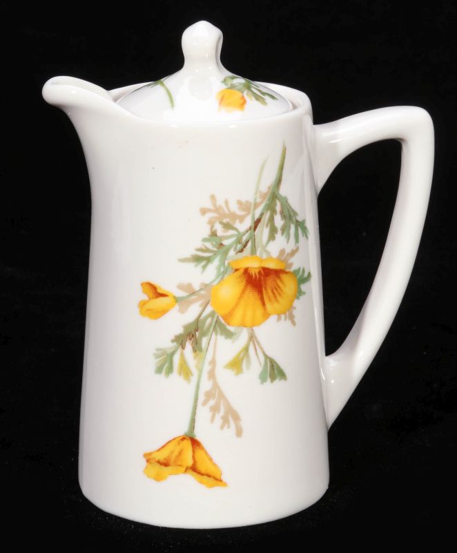 AT&SF SANTA FE RR CALIFORNIA POPPY CHOCOLATE POT