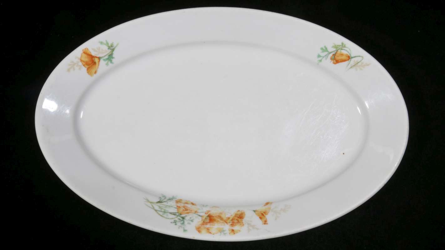 AT&SF SANTA FE RR CALIFORNIA POPPY PLATTER