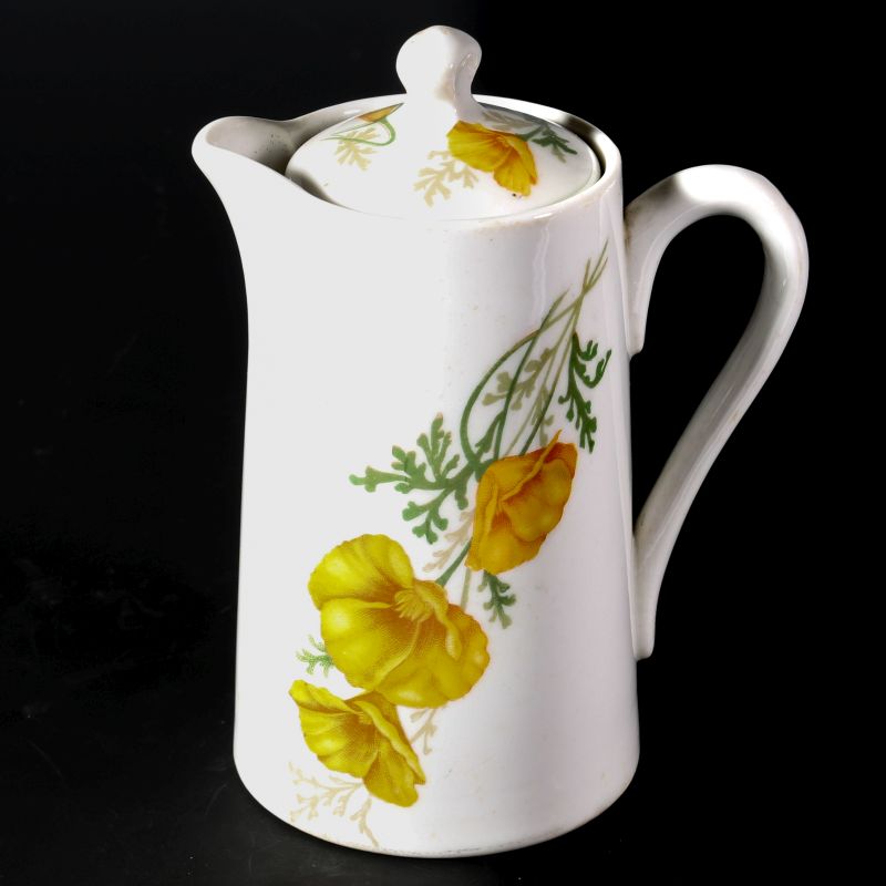 AT&SF SANTA FE RR CALIFORNIA POPPY CHOCOLATE POT