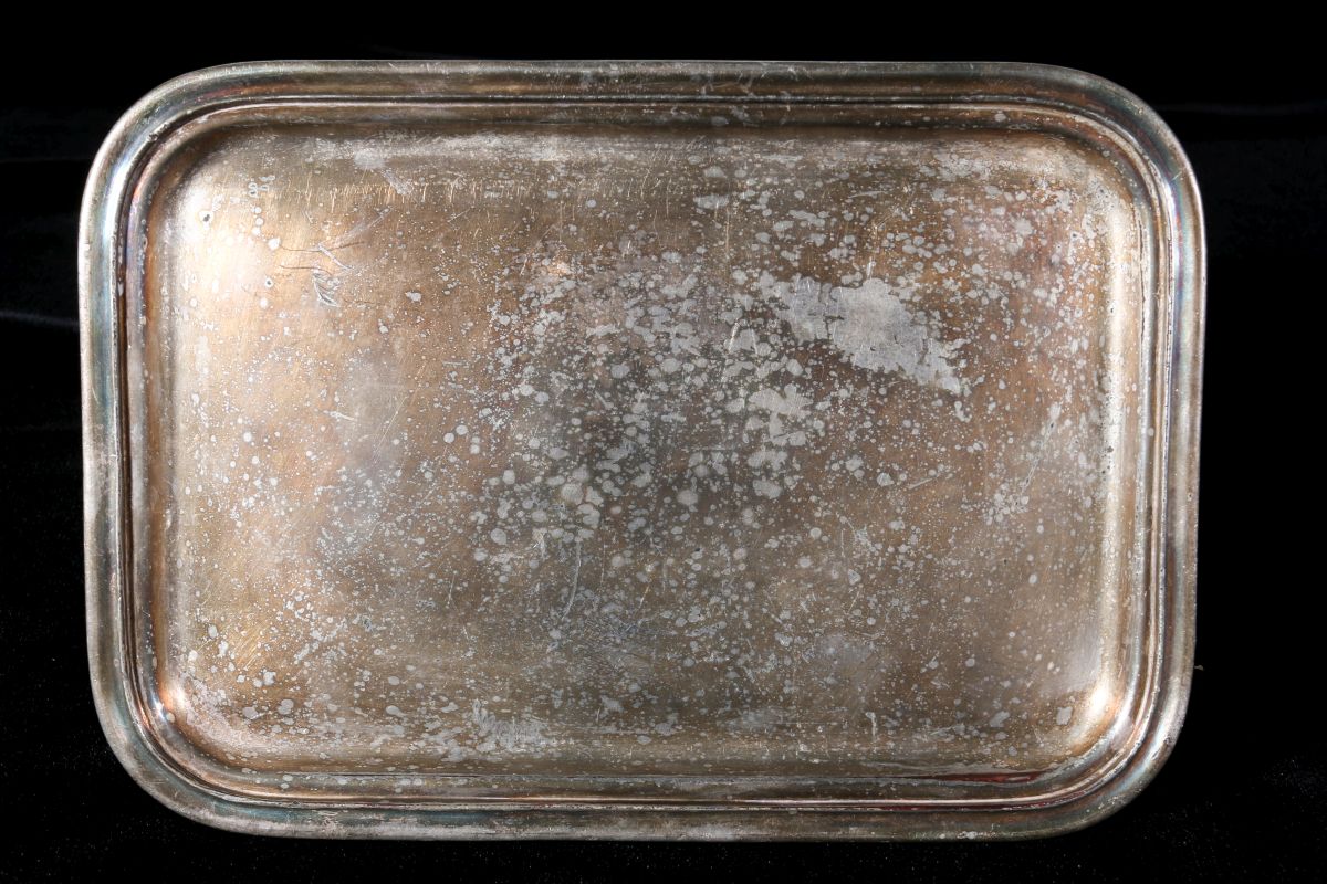 AT&SF SANTA FE RR INT'L SILVER RECTANGULAR TRAY