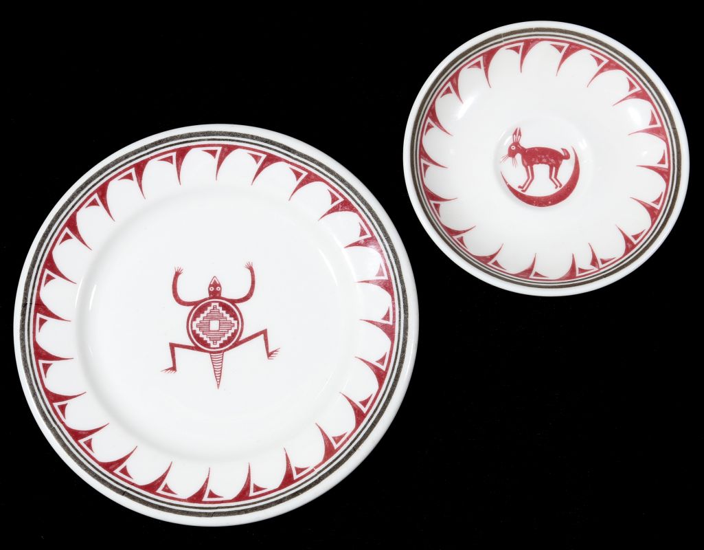 AT&SF SANTA FE RR MIMBRENO DEMI SAUCER AND PLATE