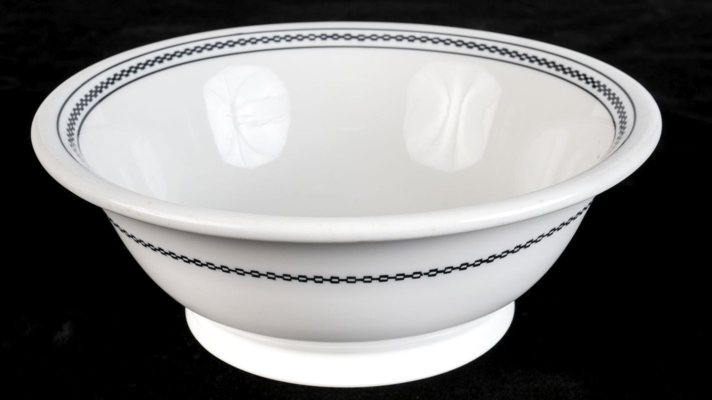 AT&SF SANTA FE RR BLACK CHAIN LARGE BOWL