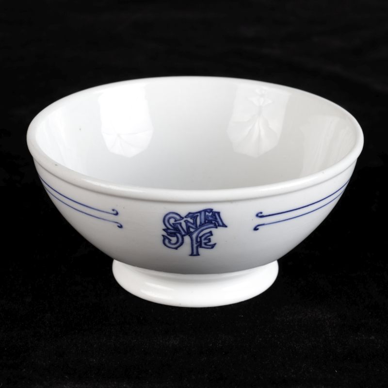 AT&SF SANTA FE RR BLEEDING BLUE NAPPY BOWL