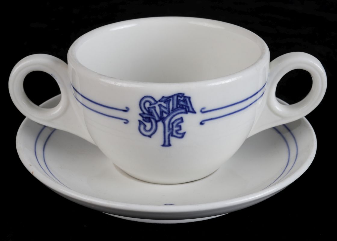 AT&SF BLEEDING BLUE BULLION CUP AND SAUCER