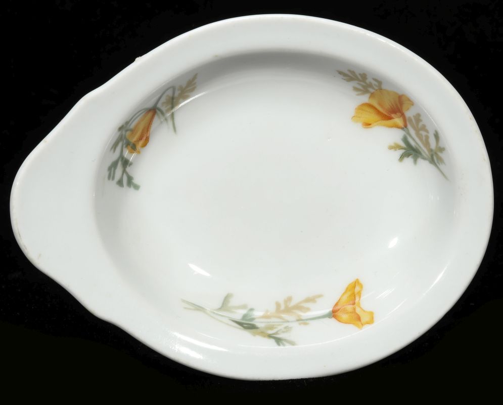 AT&SF SANTA FE RR CALIFORNIA POPPY BAKER DISH