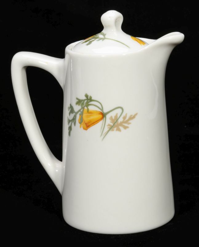 AT&SF SANTA FE RR CALIFORNIA POPPY CHOCOLATE POT