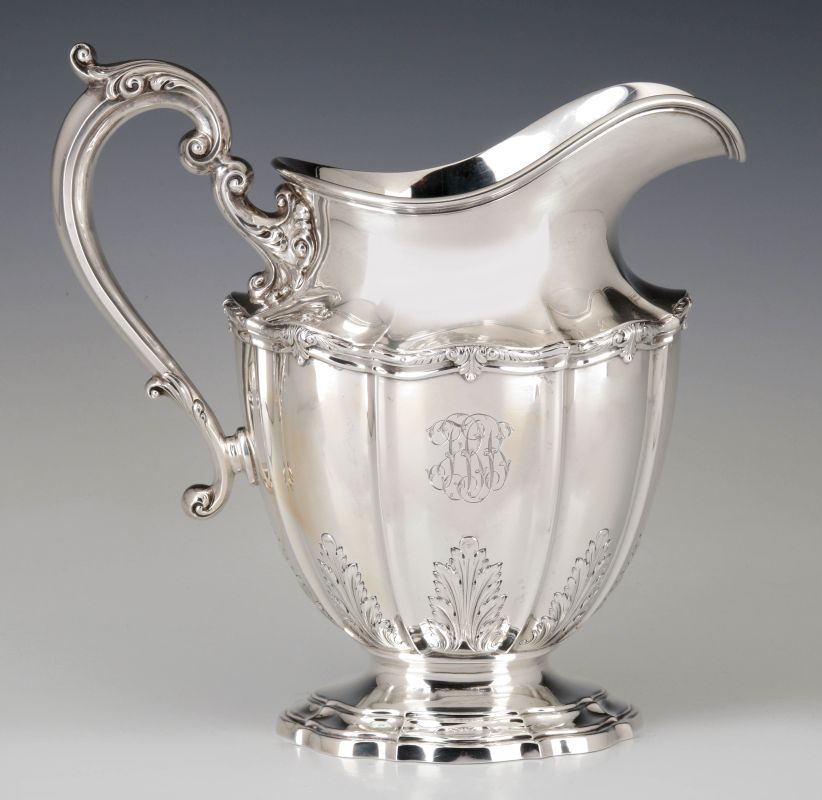 A GORHAM DURGIN STERLING SILVER WATER PITCHER 