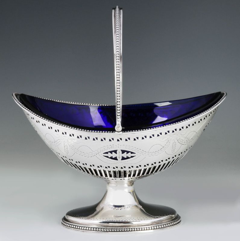 A HESTER BATEMAN GEORGE III STERLING SUGAR BASKET