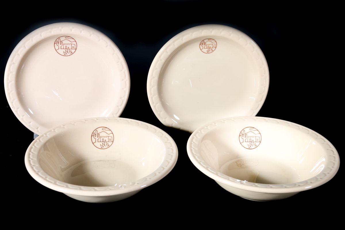 FOUR PIECES AT&SF SANTA FE RR ADOBE PATTERN CHINA