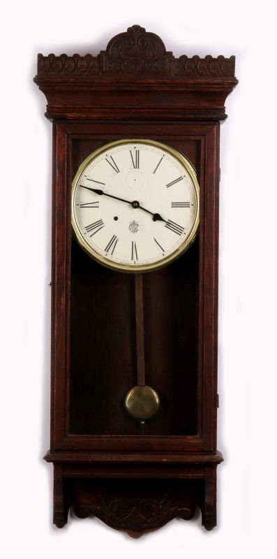 A WATERBURY OAK  'POSTAL' MODEL REGULATOR 