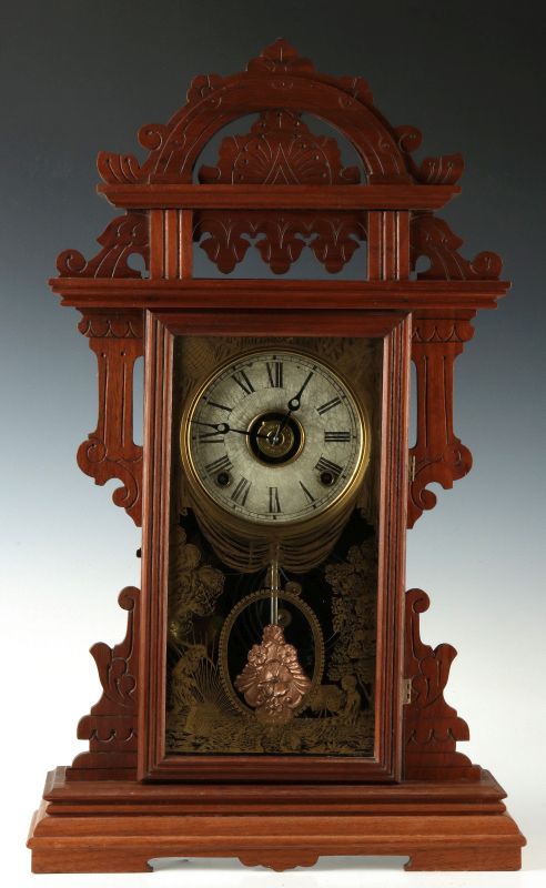 A SETH THOMAS 'ECLIPSE' WALNUT PARLOR CLOCK