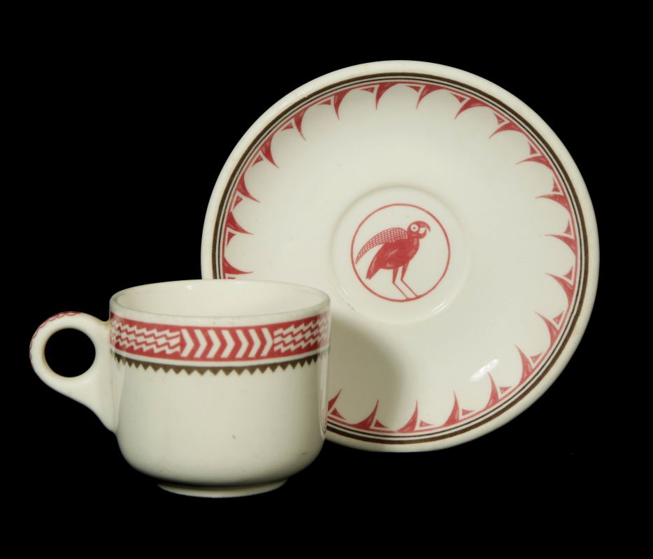 AT&SF SANTA FE RR MIMBRENO COFFEE CUP AND SAUCER