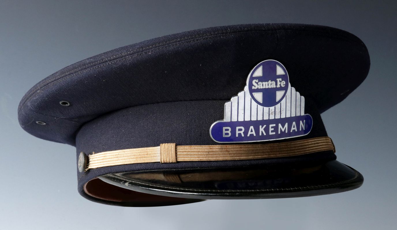 AN AT&SF SANTA FE RR BRAKEMAN VISOR CAP