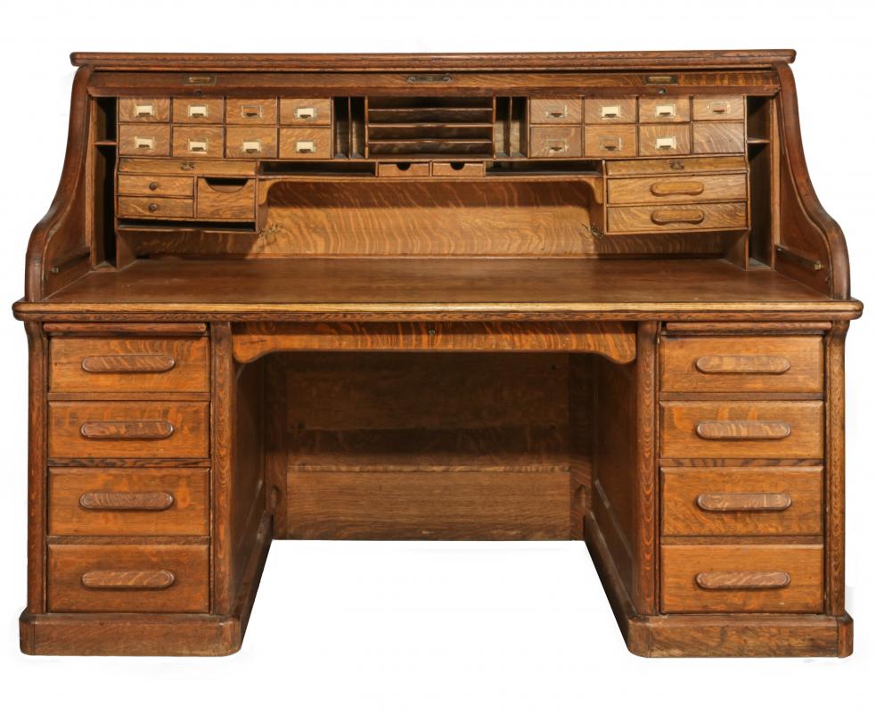 GARFIELD KS  SANTA FE DEPOT ROLL-TOP DESK C. 1872 