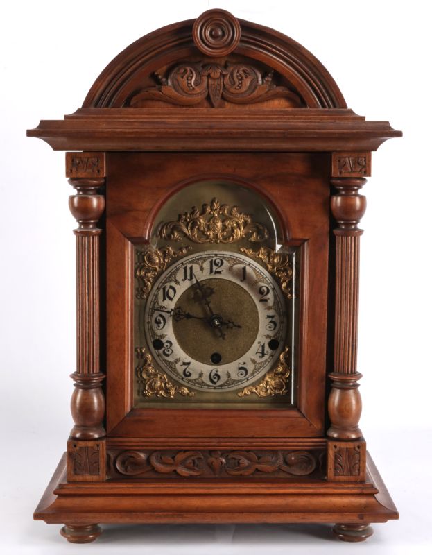 A JUNGHANS WURTTEMBERG MAHOGANY BRACKET CLOCK 