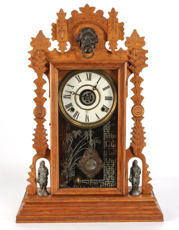 AN E. INGRAHAM SHEKEL KITCHEN CLOCK