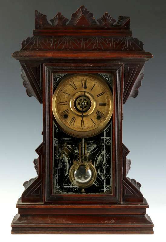 A WILLIAM GILBERT 'LEOPARD' KITCHEN CLOCK