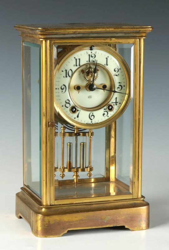 A JENNINGS BROTHERS CRYSTAL REGULATOR CLOCK