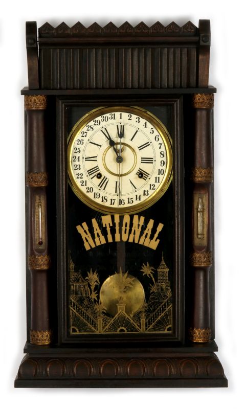 A NATIONAL EIGHT DAY CALENDAR CLOCK