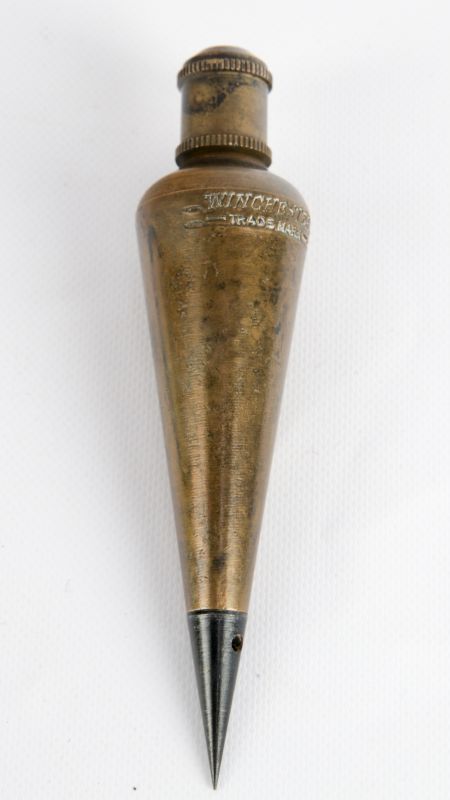 A VINTAGE WINCHESTER BRASS PLUMB BOB