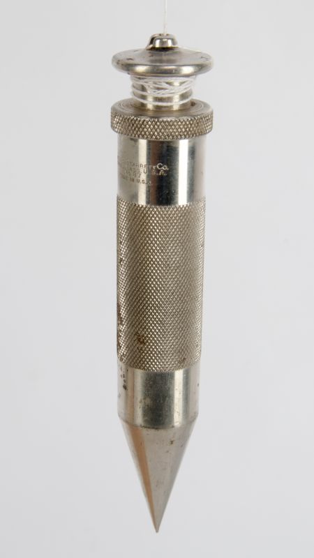 A RARE L.S. STARRETT CO. MERCURY-FILLED PLUMB BOB