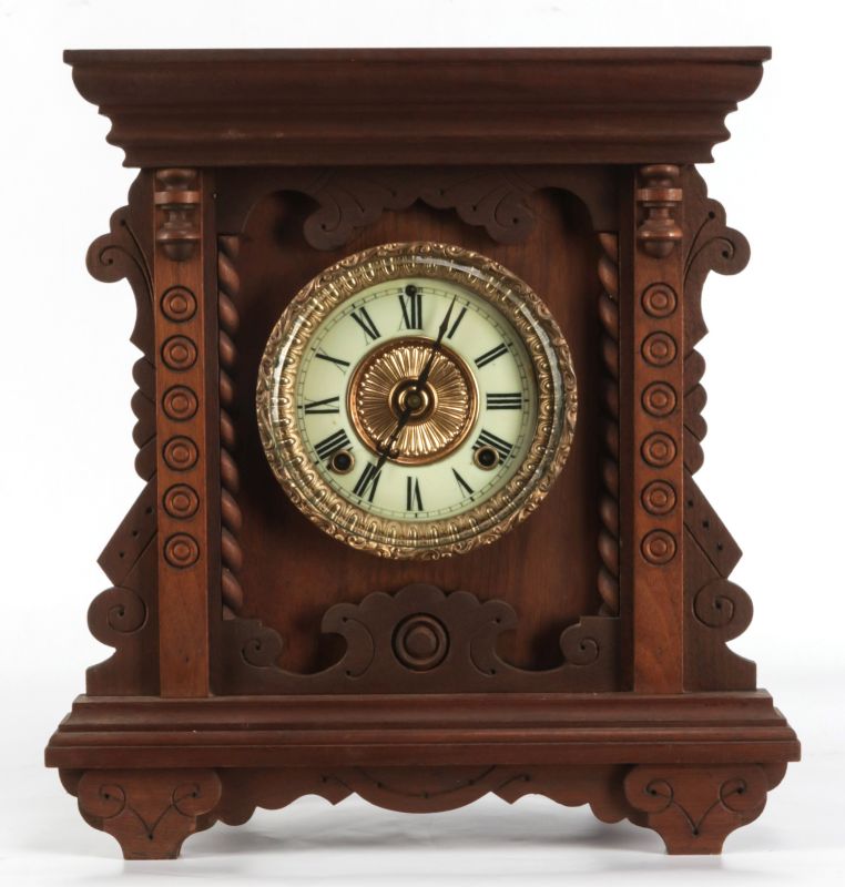 AN ANSONIA CABINET CLOCK