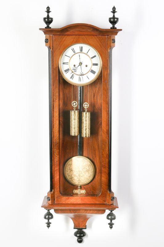 A LENZKIRCH TWO-WEIGHT VIENNA REGULATOR C. 1870S