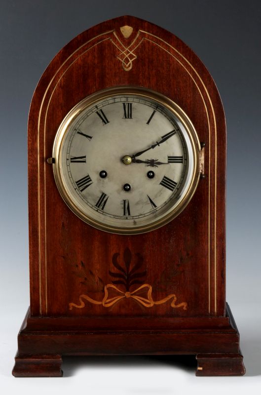 A GUSTAV BECKER 15 DAY TALL CASE BRACKET CLOCK