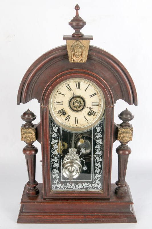 AN ANSONIA 'KING' WALNUT PARLOR CLOCK