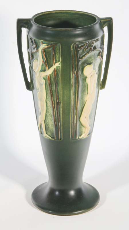 ROSEVILLE PANEL VASE WITH NUDES, PATTERN 298-11