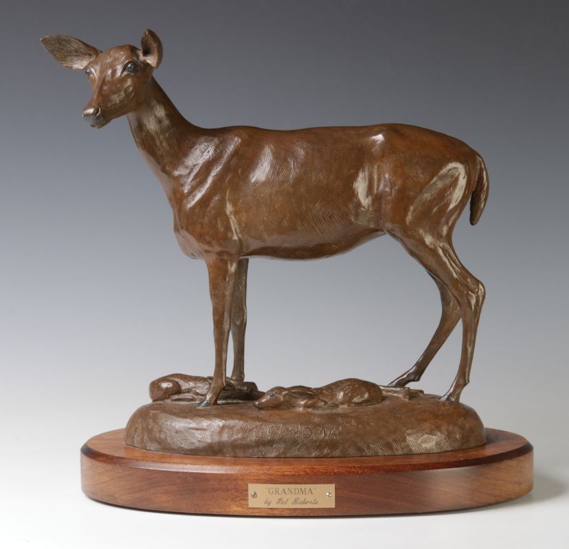 PAT ROBERTS (AMERICAN 20TH C.) BRONZE SCULPTURE