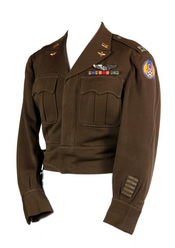 A USAAF 8TH AIR FORCE CAPTAIN CUT DOWN IKE JACKET