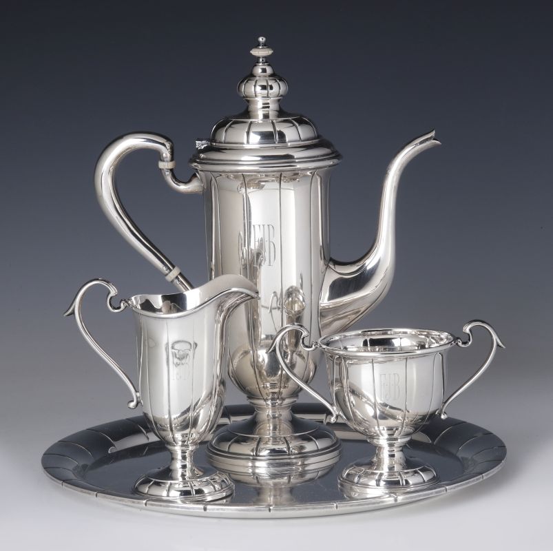 A JULIUS RANDAHL COFFEE SET FOR CALDWELL & CO 