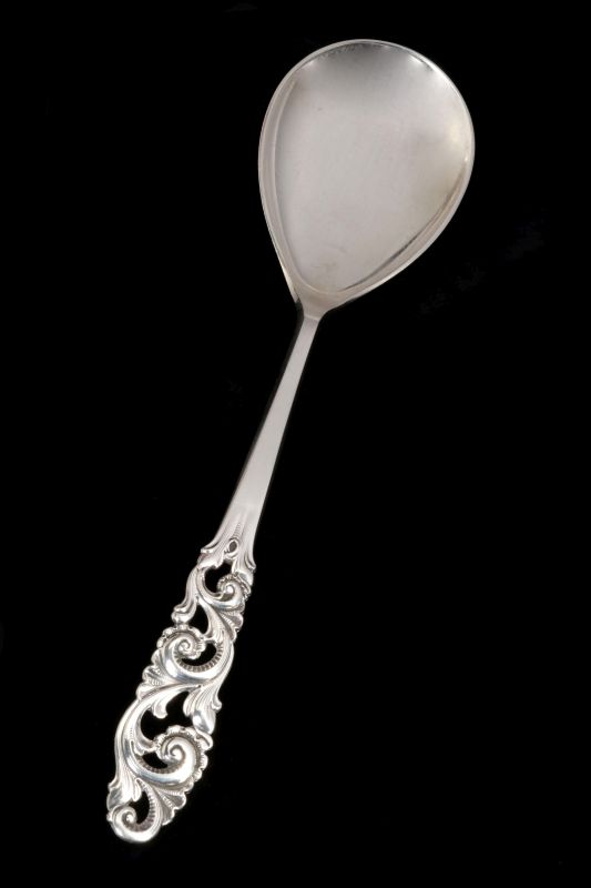 A NORWEGIAN SILVER SPOON SIGNED BRODRENE MYLIUS   