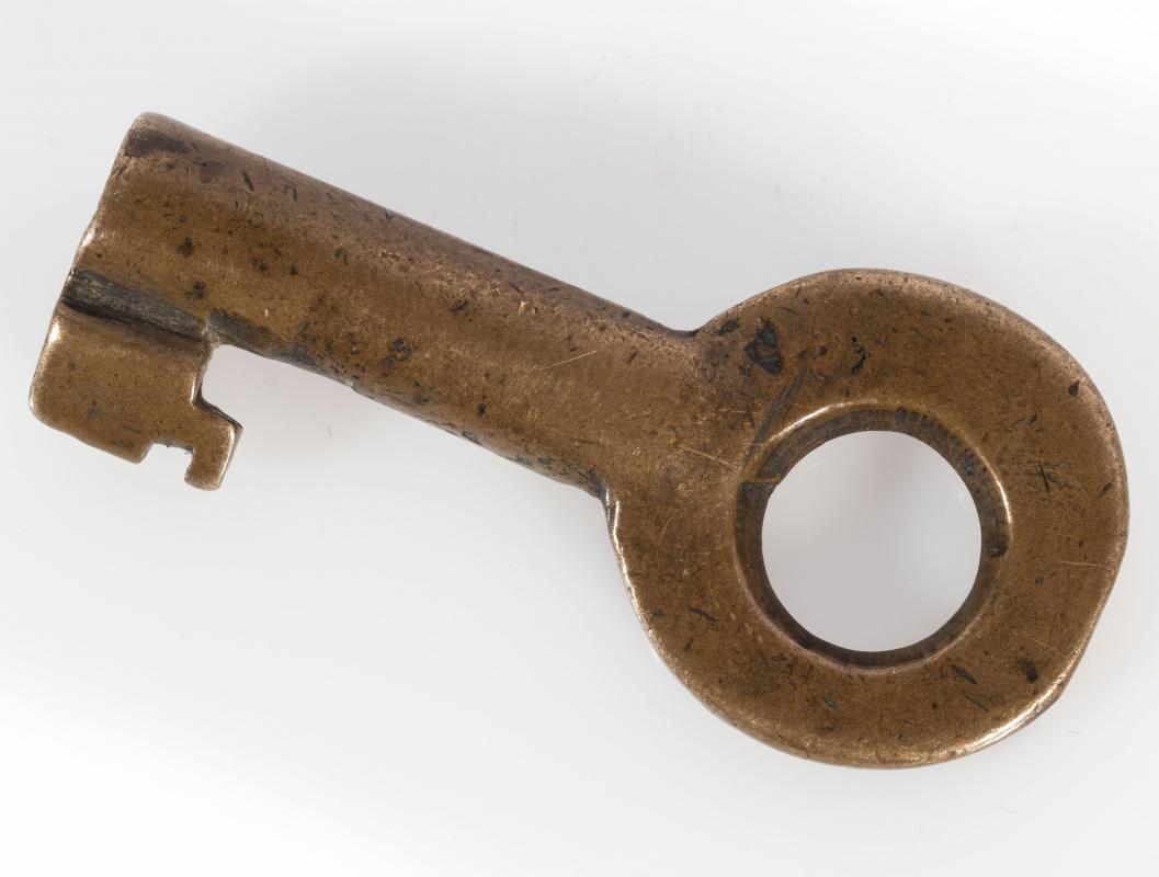 A RARE KANSAS PACIFIC RAILROAD BRASS KEY 