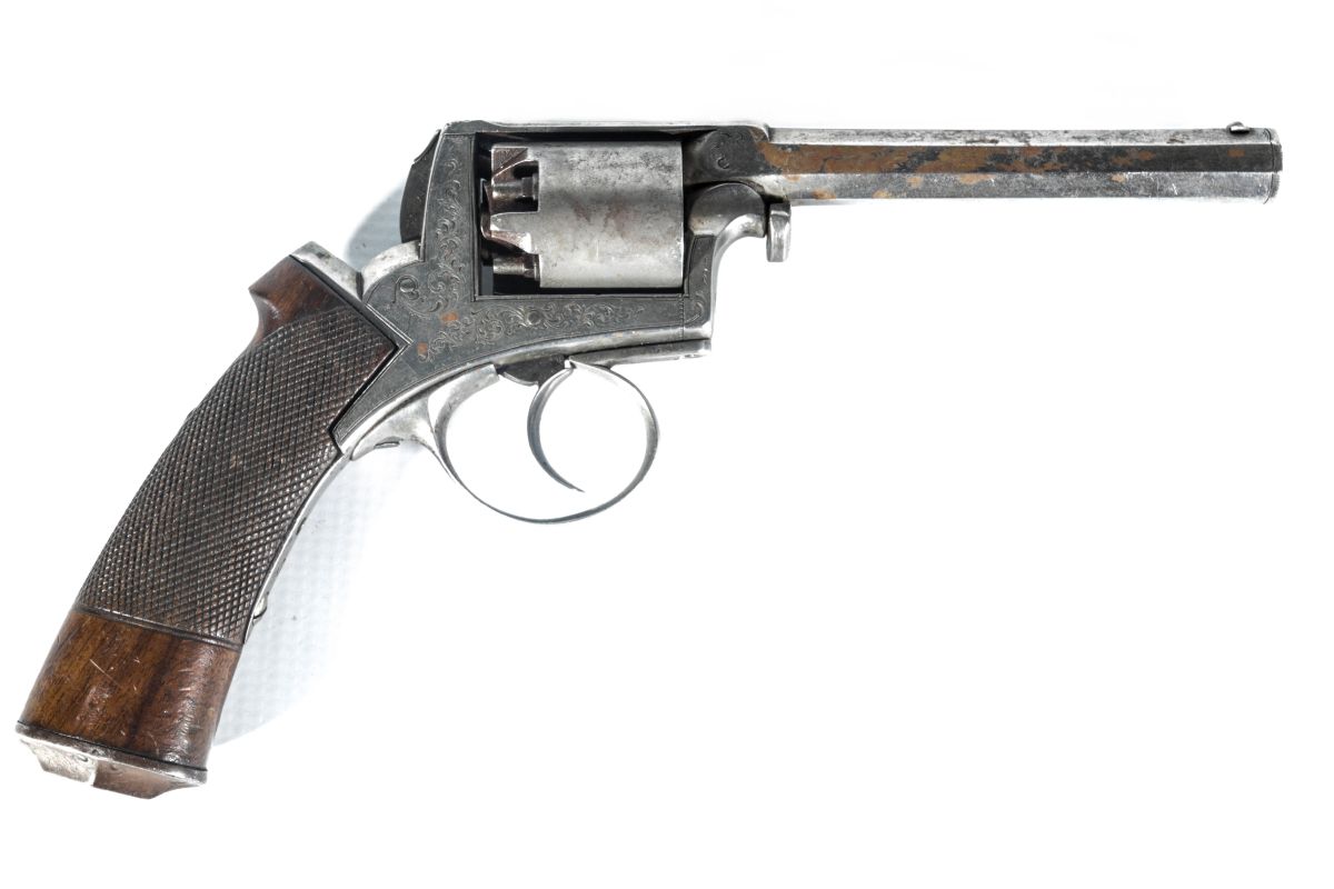 A BRITISH ADAMS PATENT 'CAP & BALL' REVOLVER