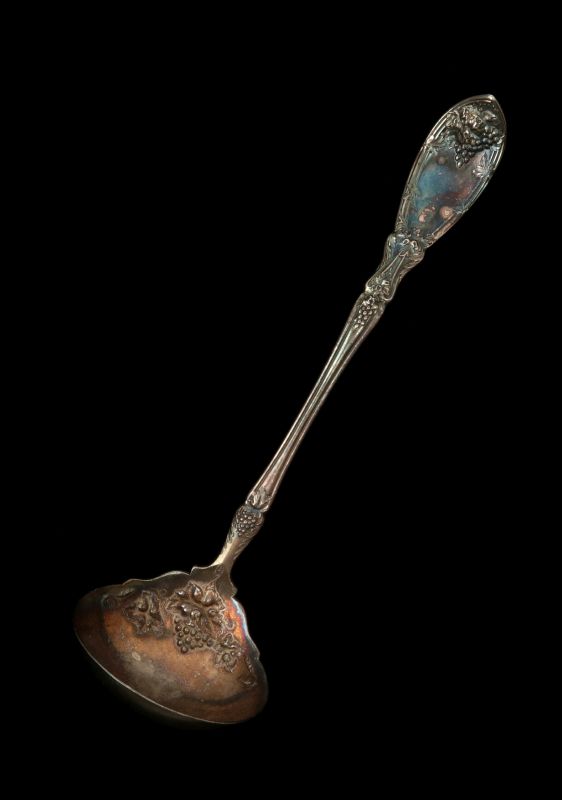 A ROGERS 1881 LA VIGNE SILVER PLATED SERVING LADLE