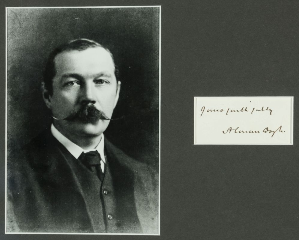 ARTHUR CONAN DOYLE SIGNATURE AND IMAGE