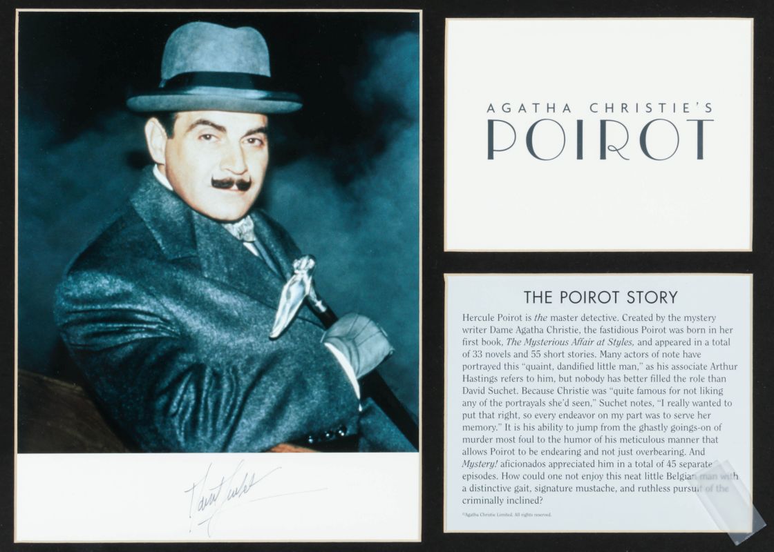 SIGNATURE AND IMAGE OF ACTOR DAVID SUCHET 