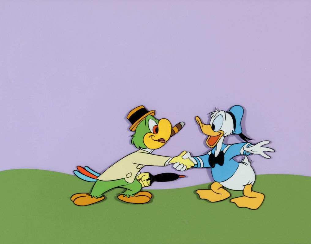 AN ORIGINAL HAND DRAWN DONALD DUCK PRODUCTION CEL