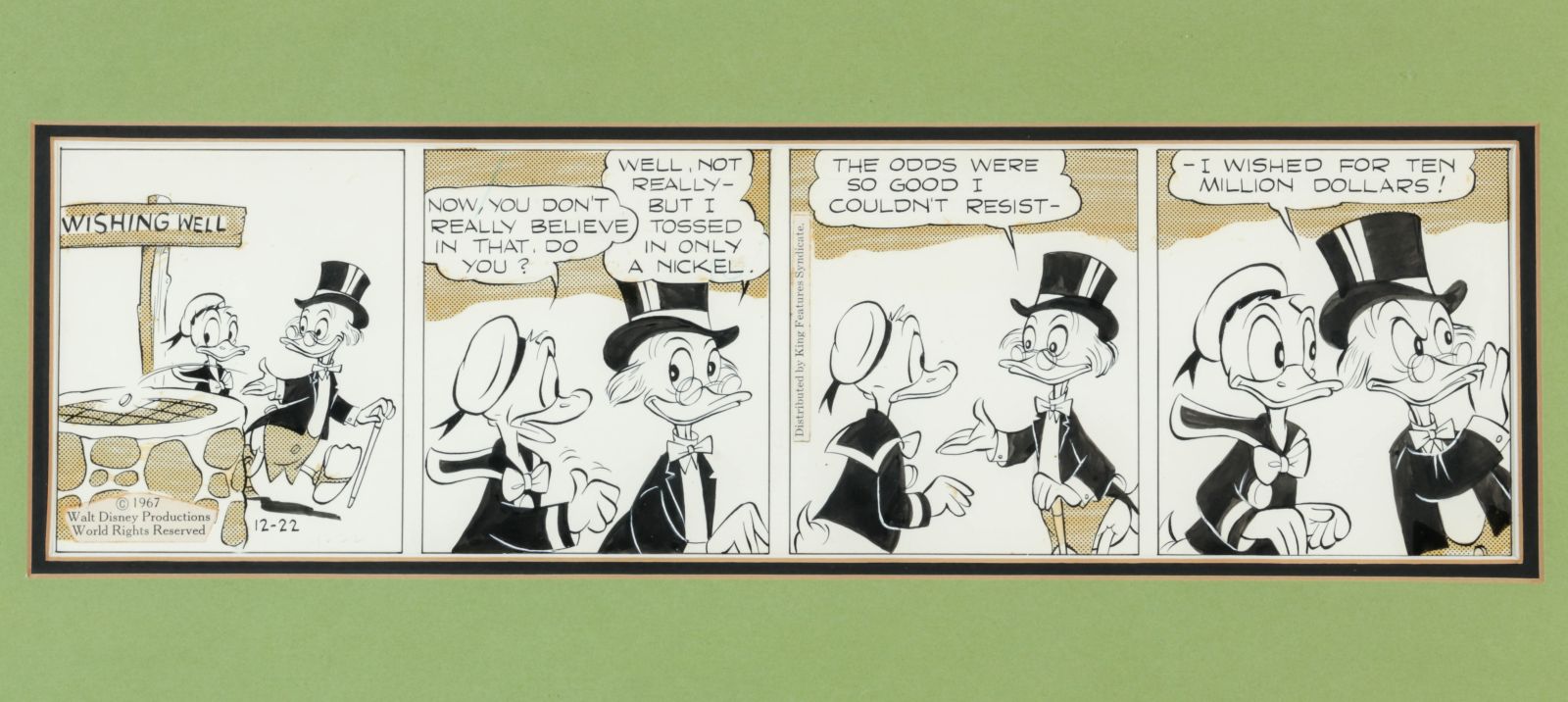 CHARLES ALFRED TALIAFERRO DONALD DUCK ORIGINAL DAILY